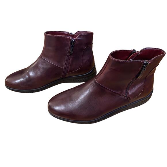 Regarde Le Ciel Bootie Womens Size 7.5 Burgundy Ankle Booties Boots Never Worn - Picture 2 of 5